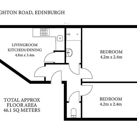 Lägenhet Cosy & Broughton 2br Near Centre Edinburg