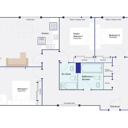 דירה Stylish Penthouse *