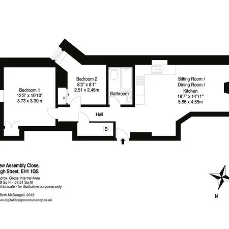 3 Royal Mile Flat Near Castle Appartement Édimbourg