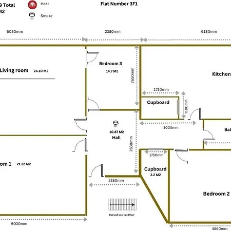 Apartment 3 Bed Overlooking Meadows Park *