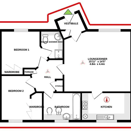 Fettes - Homely 2bd In Quiet Development Эдинбург