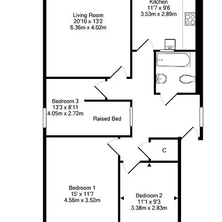 3 Bedroom Flat In City Centre إدنبرة