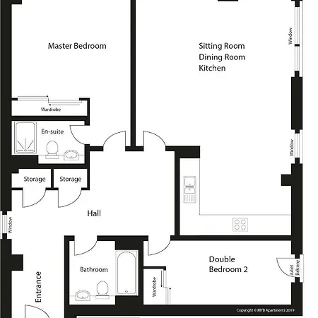 Lägenhet Stylish Garden View *