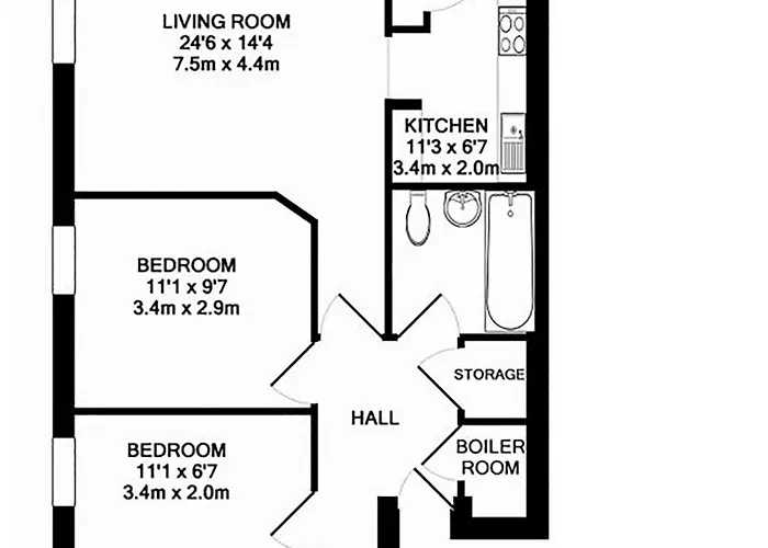 The Malt Kiln Old Town 3 Bedroom Апартаменты Эдинбург