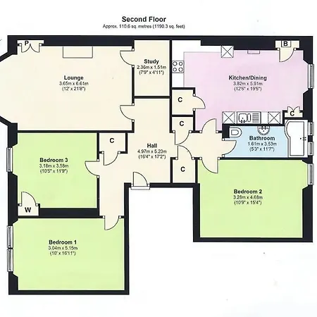 Superb 3 Bed Near Botanic Gardens 公寓