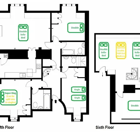 Daire Stunning 5br Royal Mile Penthouse Edinburgh