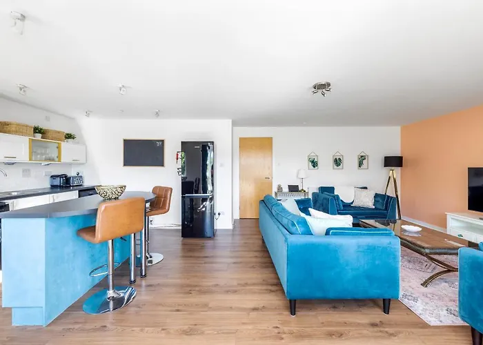 Joivy Modern 2 Bed Flat Near Murrayfield Stadium * エディンバラ