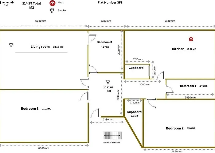 Lägenhet 3 Bed Overlooking Meadows Park *