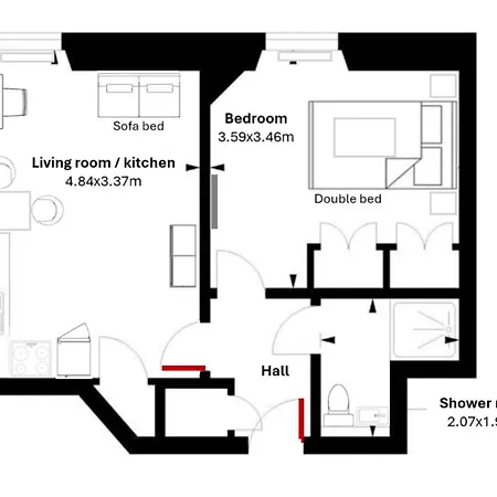 Centrally Located 1bed Flat Near The Meadows Εδιμβούργο